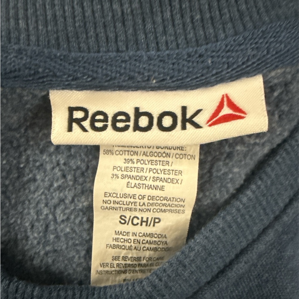 Reebok Women’s Blue Sweatshirt Good Used Conditon Small - Picture 3 of 4